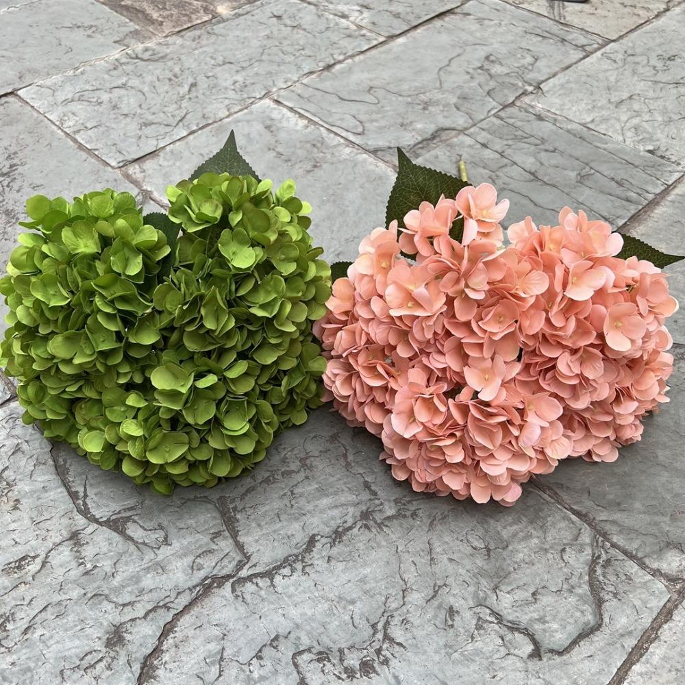Silk Fake Hydrangea Flowers Large Size Simulated Wedding Floral  for Home Party Wedding