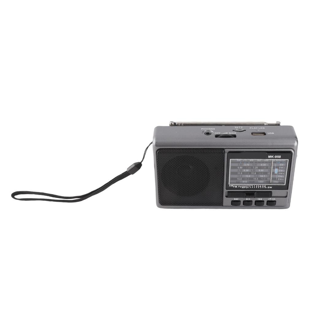 Portable Radio Battery Operated FM SW AM Full Band Receiver Radio with Retractable Antennae for Emergency Outdoor