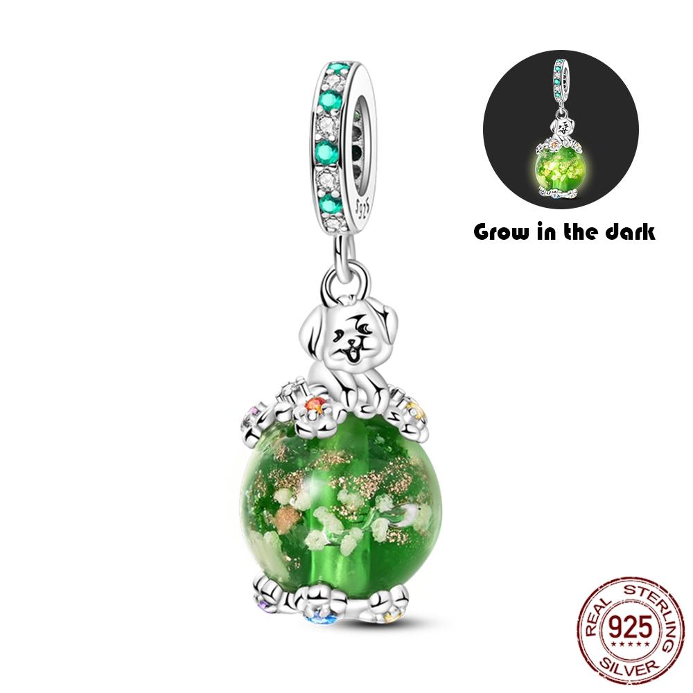 925 Silver Glow in the dark Firefly Honeybee Star Charms Beads Fit 925 Original Bracelets Fine DIY Jewelry Gift Women