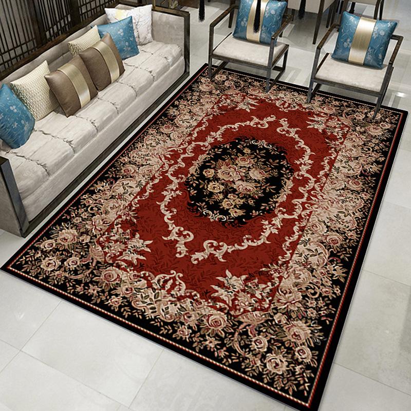 Ethnic Style Bedroom Carpet European Bohemian Living Room Sofa Carpet Large Area Washable