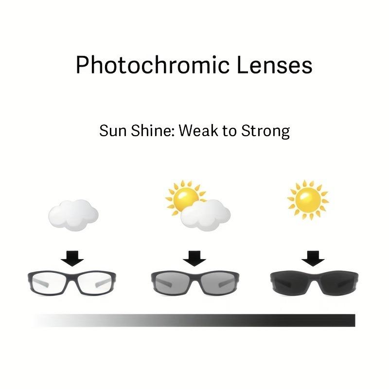 Y2K Preppy Style Fashion Browline Eyeglasses Uncharged Pochromic PC Lens for Men Women Fishing Driving Camping Holiday