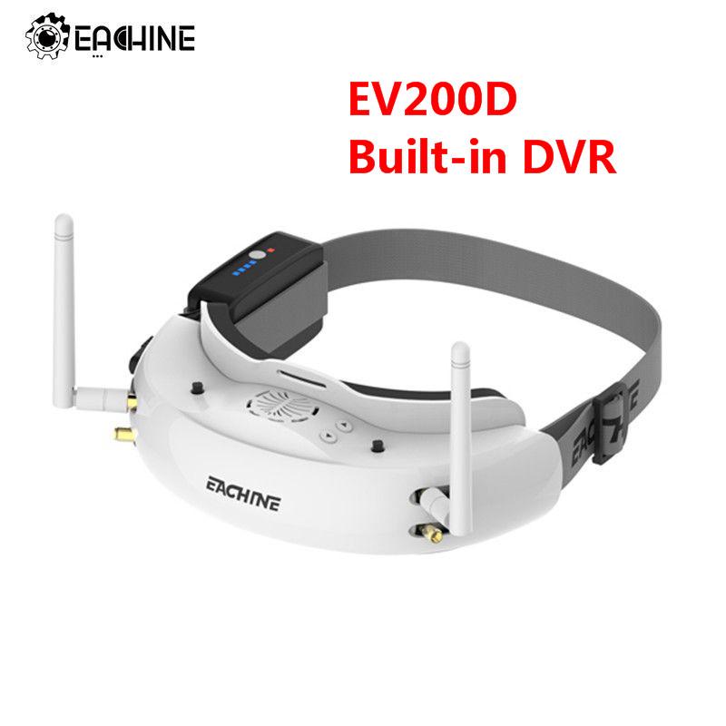 Eachine Gafas FPV DVR 2D/3D con puerto HD EV200D de 5,8 G y 72 canales,  1280 x 720, para carreras RC