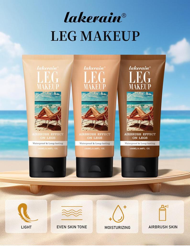 Lakerain 100 ml Långvarig Mörkbrun Benmakeup & Concealer Solbränningslotion