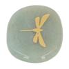 Thumb Worry Stone Nature Crystal Gold Dragonfly Surface Carving Relaxing and Soothing Balance Stone Type 2