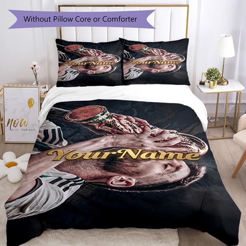 Messi 292 Personalizza il tuo nome Set Biancheria da Letto Copripiumino Traspirante con Federe Decorazione per la Casa Regalo di Compleanno