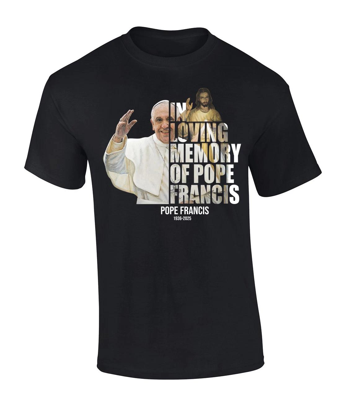 Trenz Shirt Company In Loving Memory of Pope Francis Graphic T-Shirt Design S