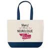 Tote Bag - PLANETEE - Blue Bottom Shopping Bag Thank You Brilliant Neurologist - Cotton 40x45 Cm - Large Size - Made In France