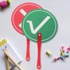 5Pcs Dual Sided Yes No Paddle Fan True/False Classroom Voting Boards School Supplies