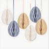 2 Pcs Easter Honeycomb Hanging Decoration 3D Paper Honeycomb Easter Egg