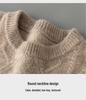Three-Strand Thick Men's Wool Cable Knit Pullover – Round Neck, Loose, Plus Size for Autumn/Winter