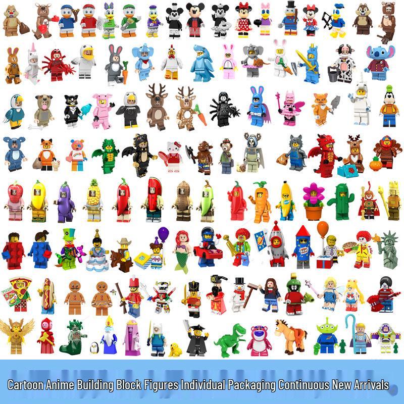 Cartoon Anime Princess Animal Blind Box Mini Building Block Figurines