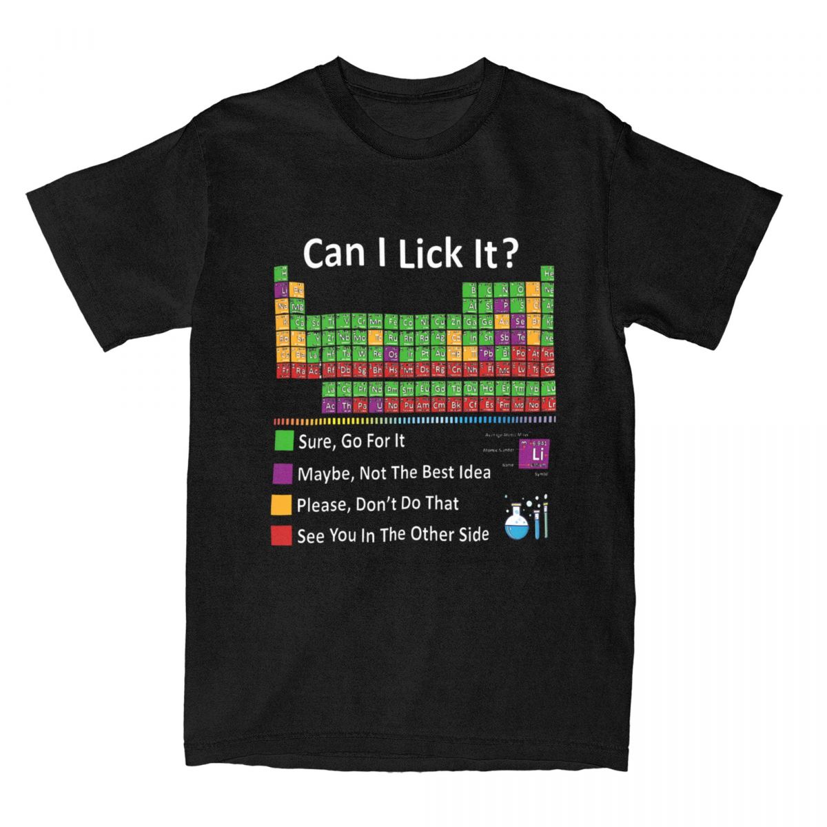 

Can I Lick It Periodic Table T-Shirt Men s Cotton Clothes Ullzang Science Crewneck Short Sleeve L
