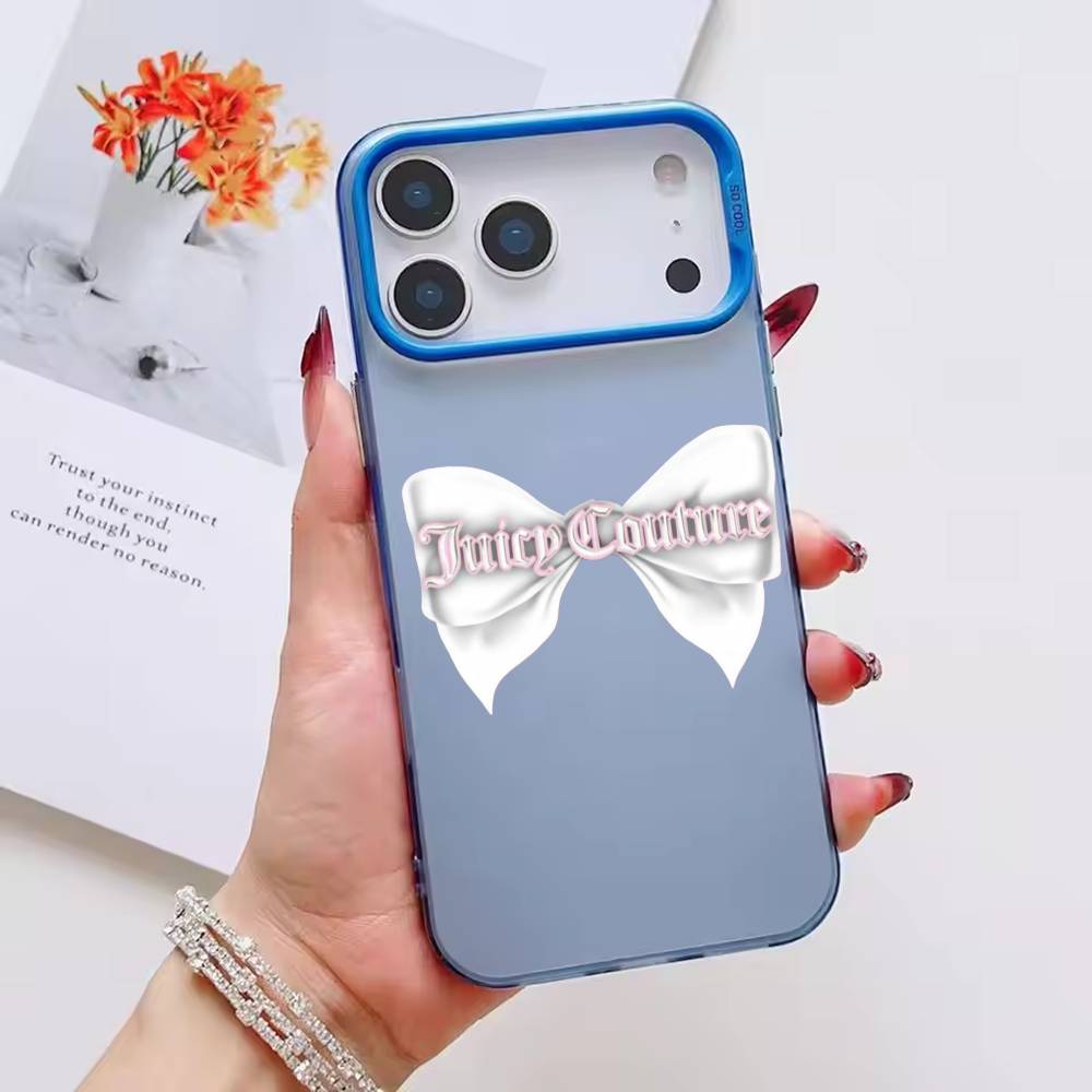 Juicy Couture Handyhülle Farbe Silber Schale Für IPhone 17 16 15 14 13 12 11 Pro Max Plus