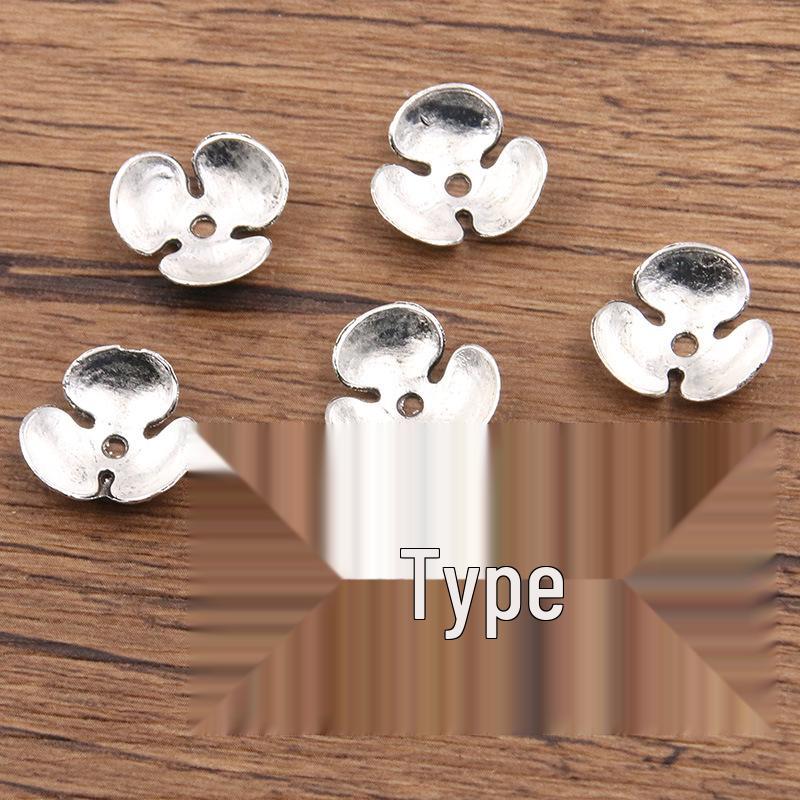 Antique Silver Flower Spacer Beads: Multi-Style, Hollow Design for DIY Bracelets & Necklaces