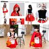 Vestito Principessa Cappuccetto Rosso Costume Fiabesco di Halloween Per Bambini