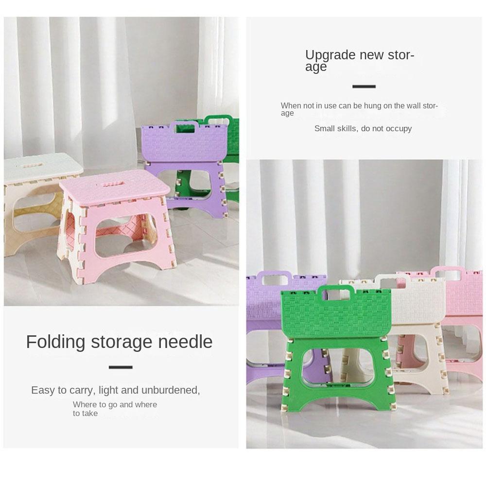 Lightweight Small Bench  Chair Plastic Shoe Changing Stool Portable Folding Stool  Children Adult