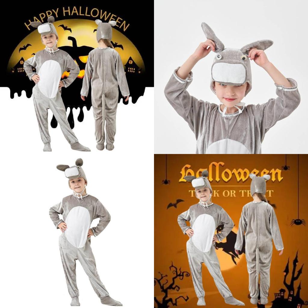 Adorable Kids Donkey Costume For Halloween Cosplay Polyester Material