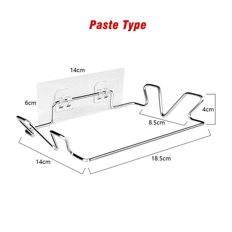 Stainless Steel Trash Bag Holder Garbage Storage Holder Kitchen Trash Rack Cabinets Door Grocery Bags Organizer Towel Hanging