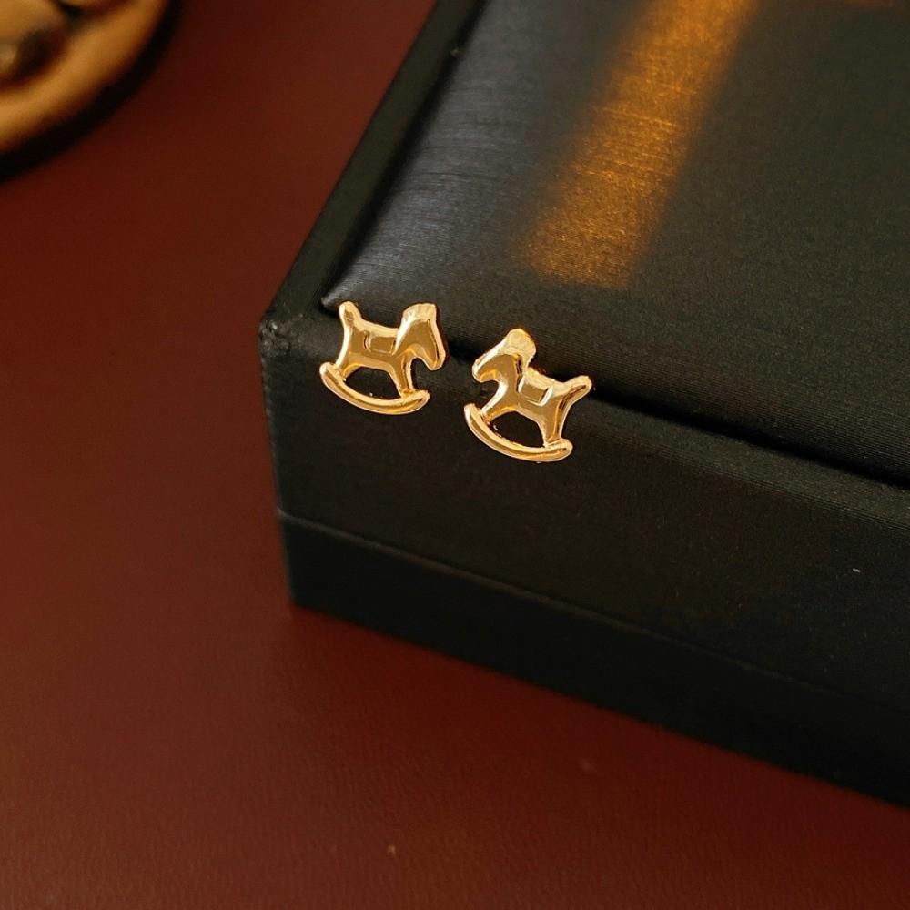 Cartoon Mini Pony Stud Earrings Zinc Zinc Alloy Drop Earrings Mini Horse Ear Studs Chinese Horse New Year
