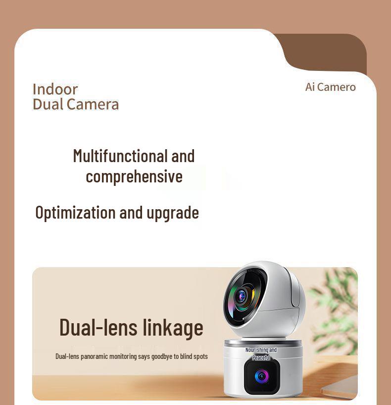 Joan 360° HD Dual-Screen WiFi Camera with Remote Phone and Voice Control for Home Monitoring