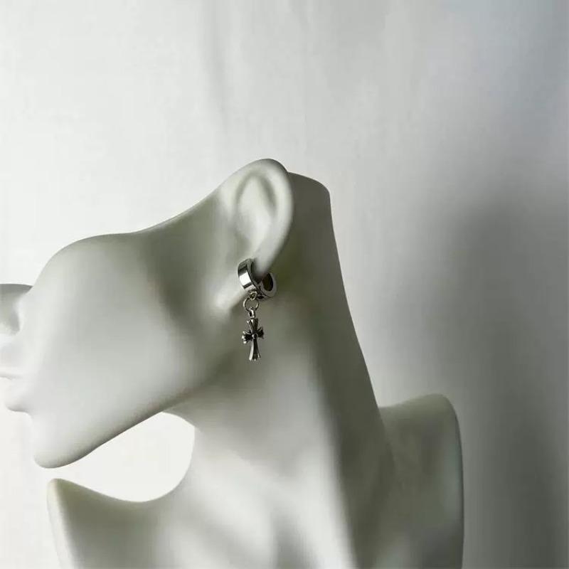 Cross-shaped Earrings with A Retro and Unique Style, Suitable for All Occasions, for Men. High-end and Stylish Ear Pendants.