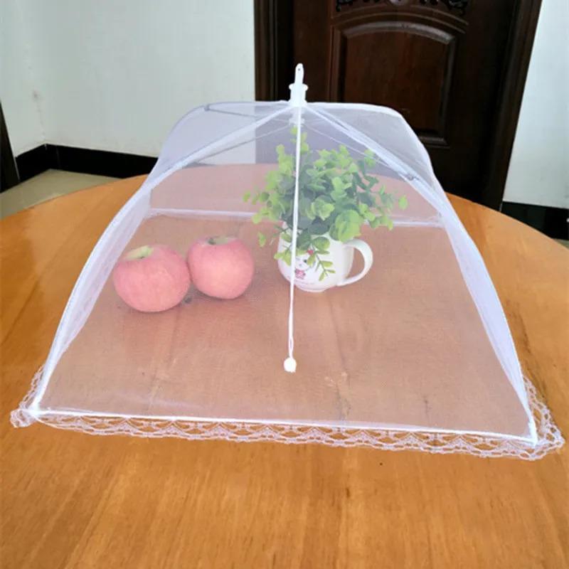 12-18inch Household Food Umbrella Cover Picnic Barbecue Party Anti Mosquito Fly Resistant Net Tent For Kitchen Dinner Table