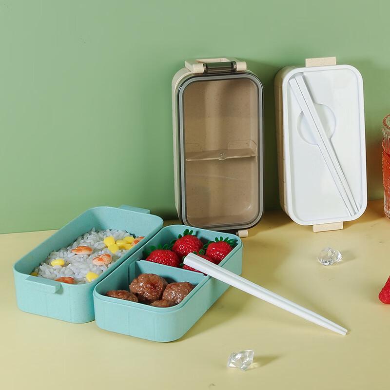 Wheat Straw Double-Layer Insulated Lunch Box