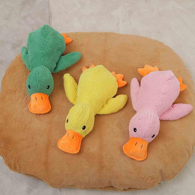 Interactive Quacking Duck Toy for Dog with Real Quack Sound,Stuffed Duck Dog Toy-SDR
