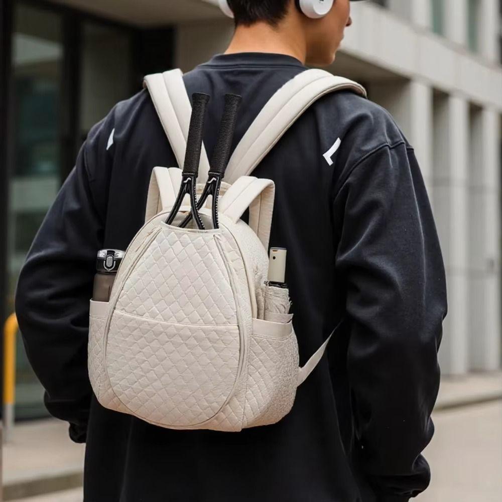 Large Capacity Lightweight Sling Bag Zipper Closure Tennis Racket Bag Men and Women