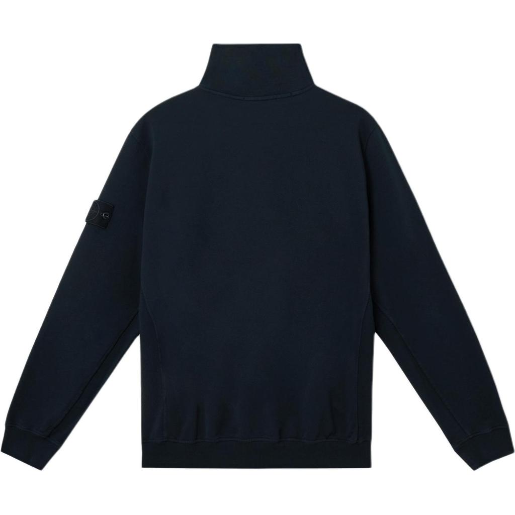 STONE ISLAND Two-Way Zipper Stand Collar Long Sleeve Jacket Men Jacket Navy-Blue K1S1561000-12S00F3-V0020