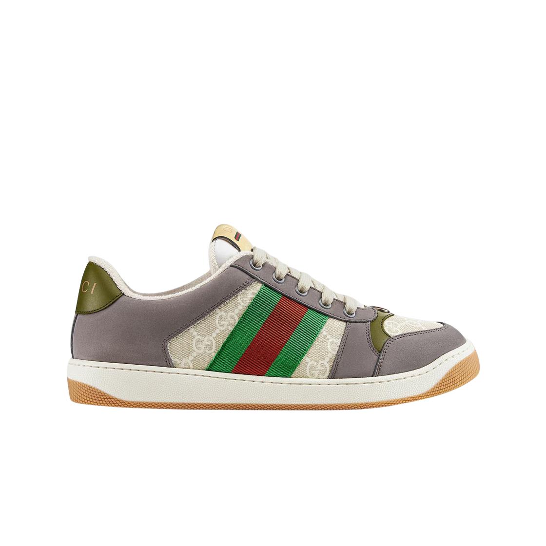 

Gucci Screener Sneaker With Web Beige White UK 9