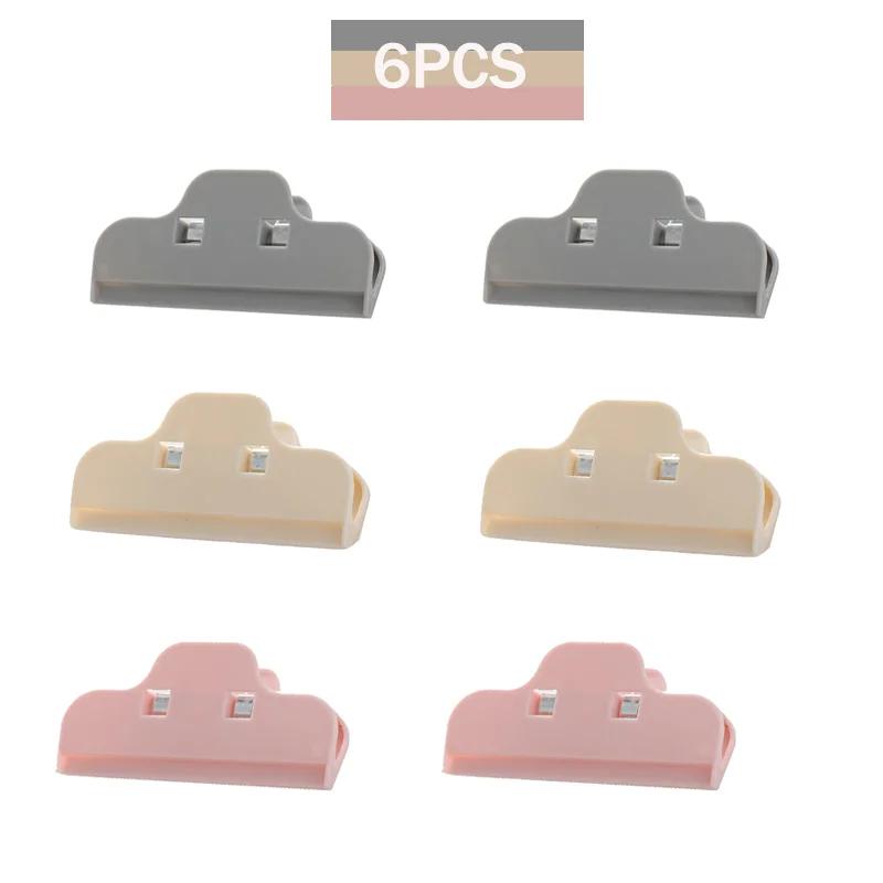 6PCS Chip Bag Clips , Portable large Kitchen Storage Food Snack Seal Sealing Bag Clips Sealer Clamp Plastic Tool for Bag