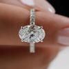 Moissanite Ring 100% Real 925 Silver Diamond Party Wedding Band Rings for Women Bridal Engagement Jewelry GRA Certified