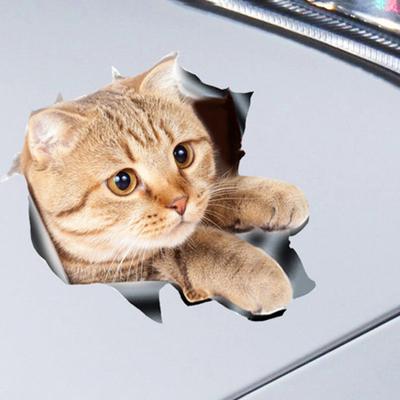 Kreative 3D Effekt Auto Aufkleber wasserdicht nicht verblassen PET Material süße Katze Aufkleber für