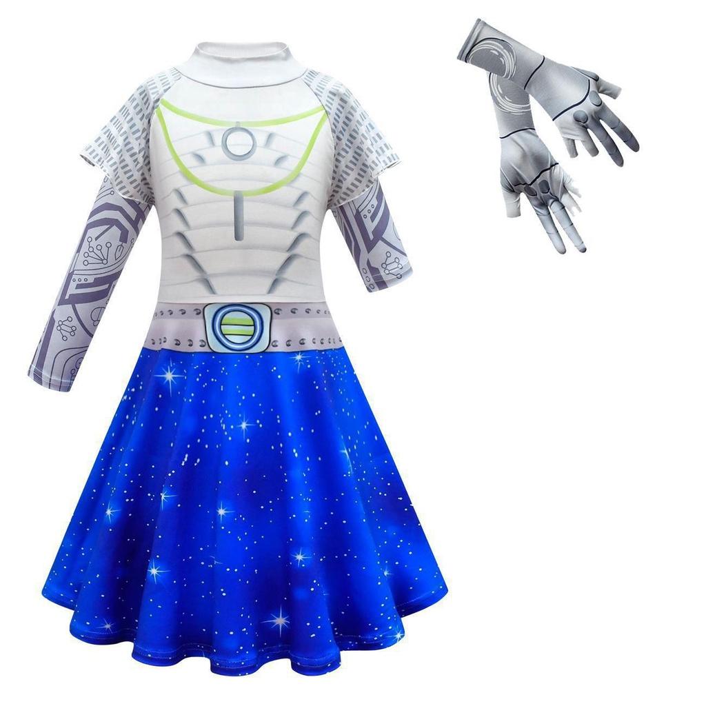 Halloween Role Zombie3 Play Children Girls Dresses Wigs Cape Sets Costumes Party