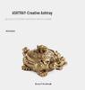 Golden Toad Resin Ashtray with Lid - Chinese Style Ornament for Home, Office, or Tea Table