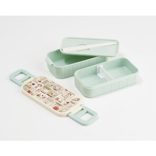 Skater Lunch Box Snoopy Peanuts Comic 600ml Antibacterial 2 Tiers for Women Made in Japan YZW3AG-A