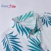 Hawaiian Vacation Men's Light Green Palm Leaf Shirt for Men's Short Sleeved Shirt for Men Shirt Summer 2025 New Arrival