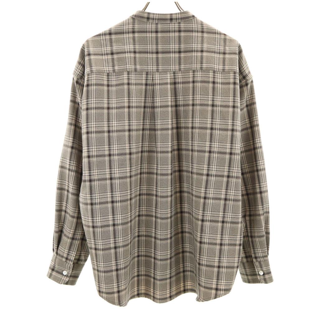 JOURNAL STANDARD Check Pattern Long Sleeve Band Collar Shirt S Men's Used