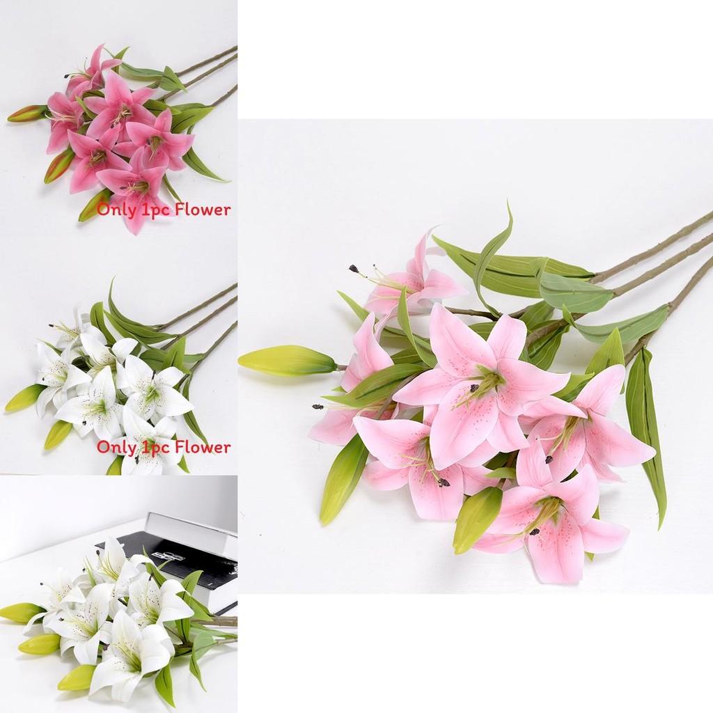 Wedding And Home Decor Faux Lily Flower With Realistic Craftsmanship For Photography
