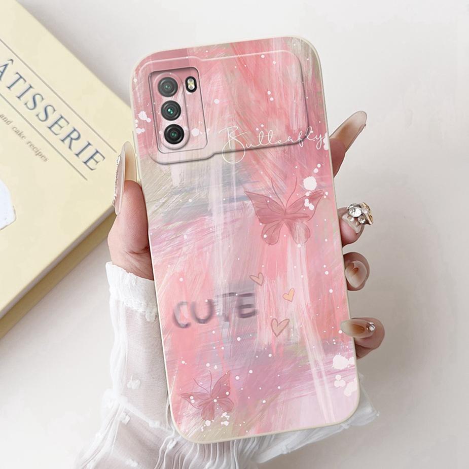 For Xiaomi Poco M3 Case PocoM3 Pro Luxury Candy Painted Cover Soft Silicone Phone Case For Xiaomi Poco M3 Pro 5G Back Cover Bags