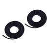 2pcs 2M X 25mm T-Shape Rubber Car Front Windshield Edge Seal Strip Guard Trim Protector Universal Black