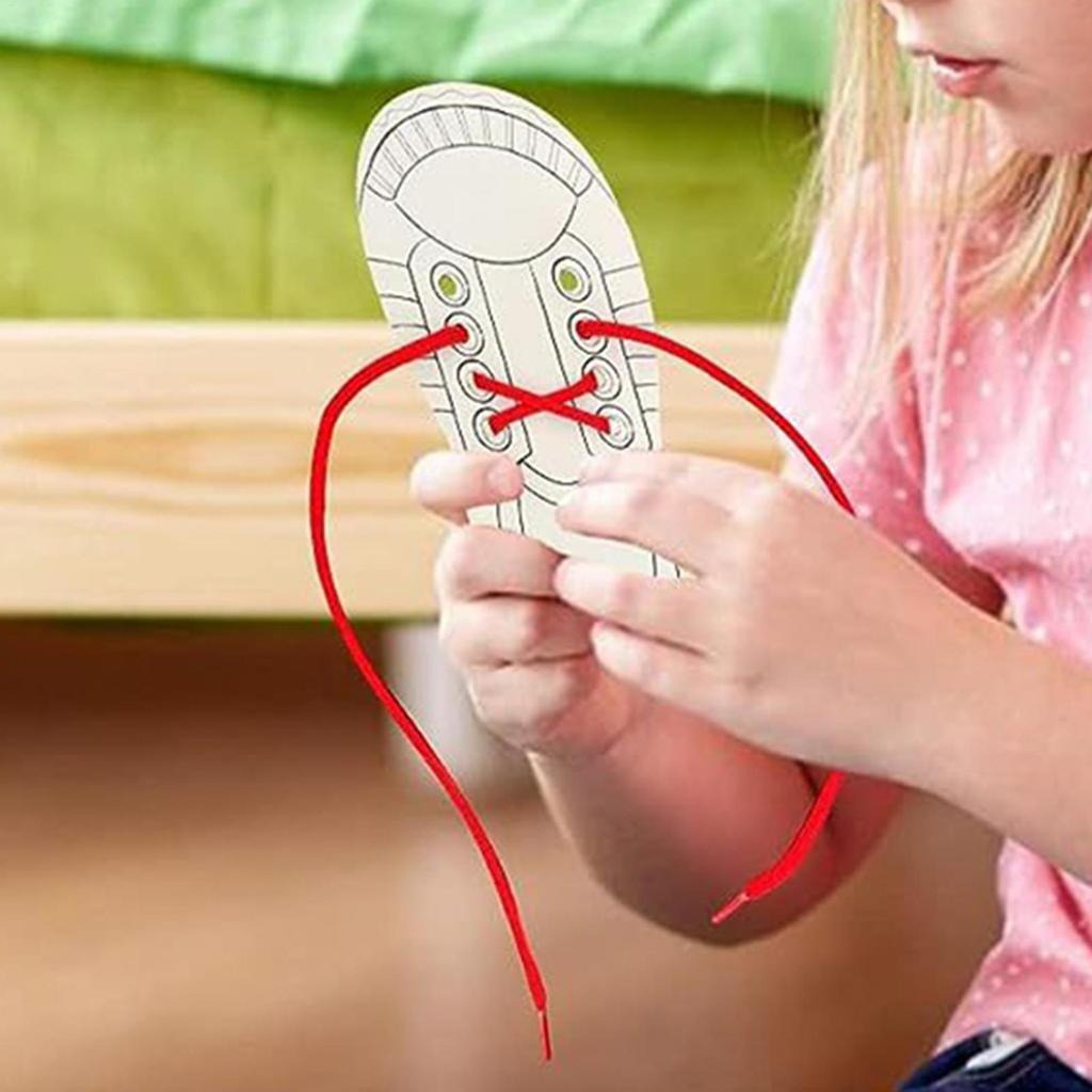 Baby Threading Lacing Toy Learn To Tie Shoelaces for Kids Fine Motor Skills Early Educational Toys Kindergarten Teaching Aid