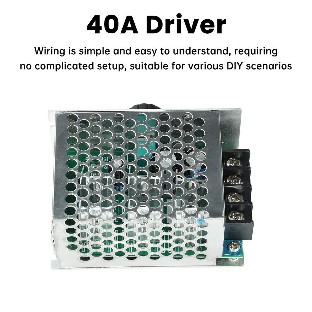 DC 9-55V DC Motor Speed Regulator 9V 12V 24V 36V 48V High Power Drive Module PWM Motor Speed Controller 40A Current Regulator