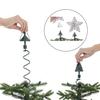 Christmas Tree Topper Holder Universal Twist-On Tree Topper Stabilizer Metal/Plastic Green Support Rod Fits All Base Types for Holiday Treetop