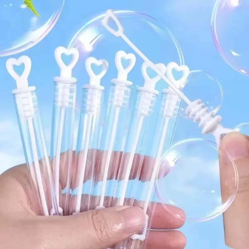 100/10PCS Bubble Soap Bottles Mini Love Heart Shape Tube Bubble Wand Wedding Gift for Guests Birthday Party Decorations Kid Toys