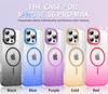 2025 Gradient gold diamond glitter Magnetic PC phone Case suitable for iPhone 16 Pro Max 15 14 Plus 13 12 Pro 11 shockproof protective Cover