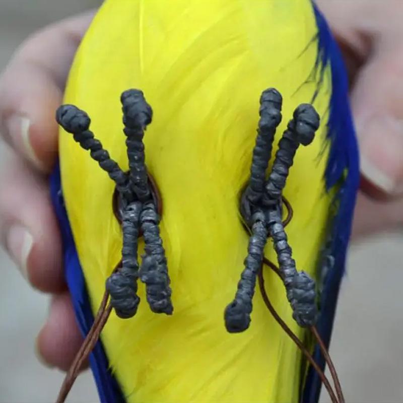 1Pc Animal Bird DIY Feather Creative Lawn Figurine Ornament Handmade Garden Prop Decoration Simulation Parrot 25/35cm