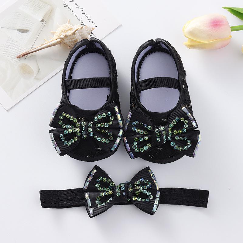 New Baby Girl Shoes Fashion Versatile Comfort Walkers Exquisite Cutesoft Soles Baby Shoes Anti Slip Princess Shoe Newborn 0-1Y