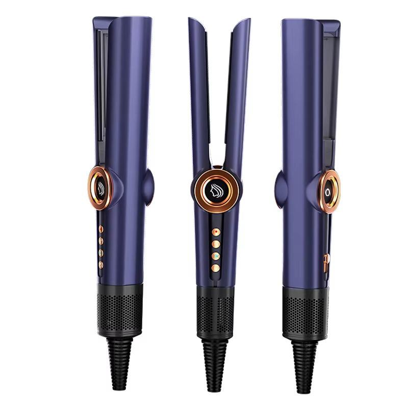 2-in-1 Hair Care Tool: Short Hair Straightening & Curling Comb with Temperature Control